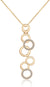 Kruckel; 5061040 Feel-So-Cool Olympics 18k Gold Plated Necklace made with Austrian Crystals;