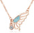 Kruckel; 5021060 Butterfly Champaign Gold Plated Necklace Made with Austrian Crystals;