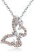 Kruckel; 5021030 Butterfly Rose Gold Plated Necklace Made with Austrian Crystals;