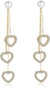 KRUCKEL Love Heart Tassel Drop Dangle Earrings jewelry | Sparkling Stud Golden Drop Pierced Earring Gift for Women and Teen Girls - 7049016