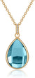 Kruckel; 5051020 Water-drop Champaign Gold Plated Necklace;