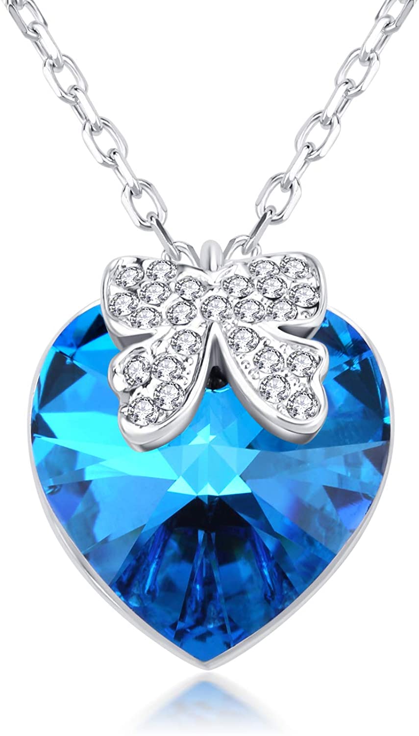 Kruckel; 5041090 Butterfly on Heart Necklace with Swarovski® Element crystal;