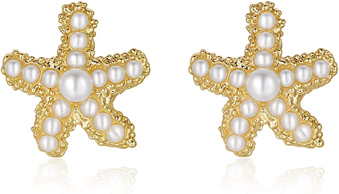 KRUCKEL Beaded Starfish Stud Earrings - 7019016