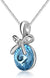 Kruckel; 5051010 The Shape of Water White Gold Plated Necklace made with Swarovski Crystal;