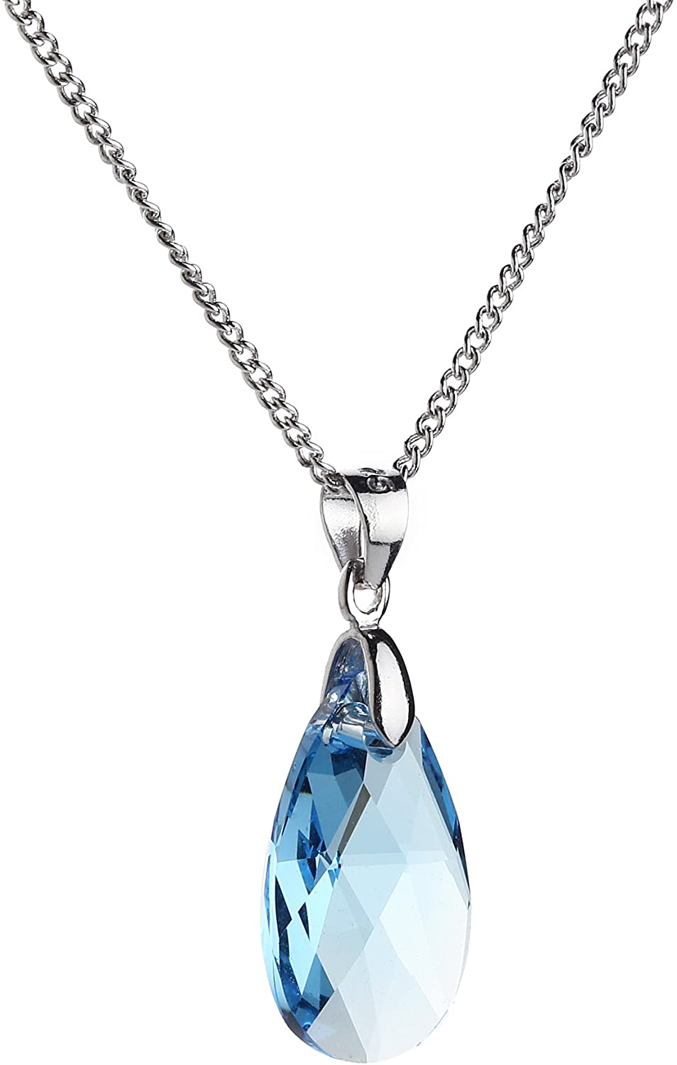 Kruckel; 5051050 The Shape of Water White gold-plated necklace made with Swarovski Crystals;