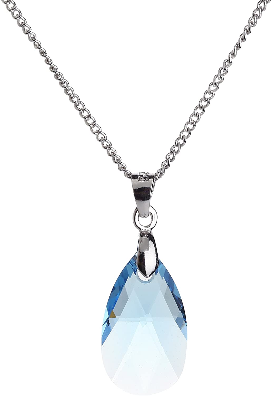 Kruckel; 5051050 The Shape of Water White gold-plated necklace made with Swarovski Crystals;