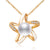 Celestial Sparkling Star and Sun Crystals Necklace