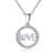 Openwork Silver Love Crystal Necklace