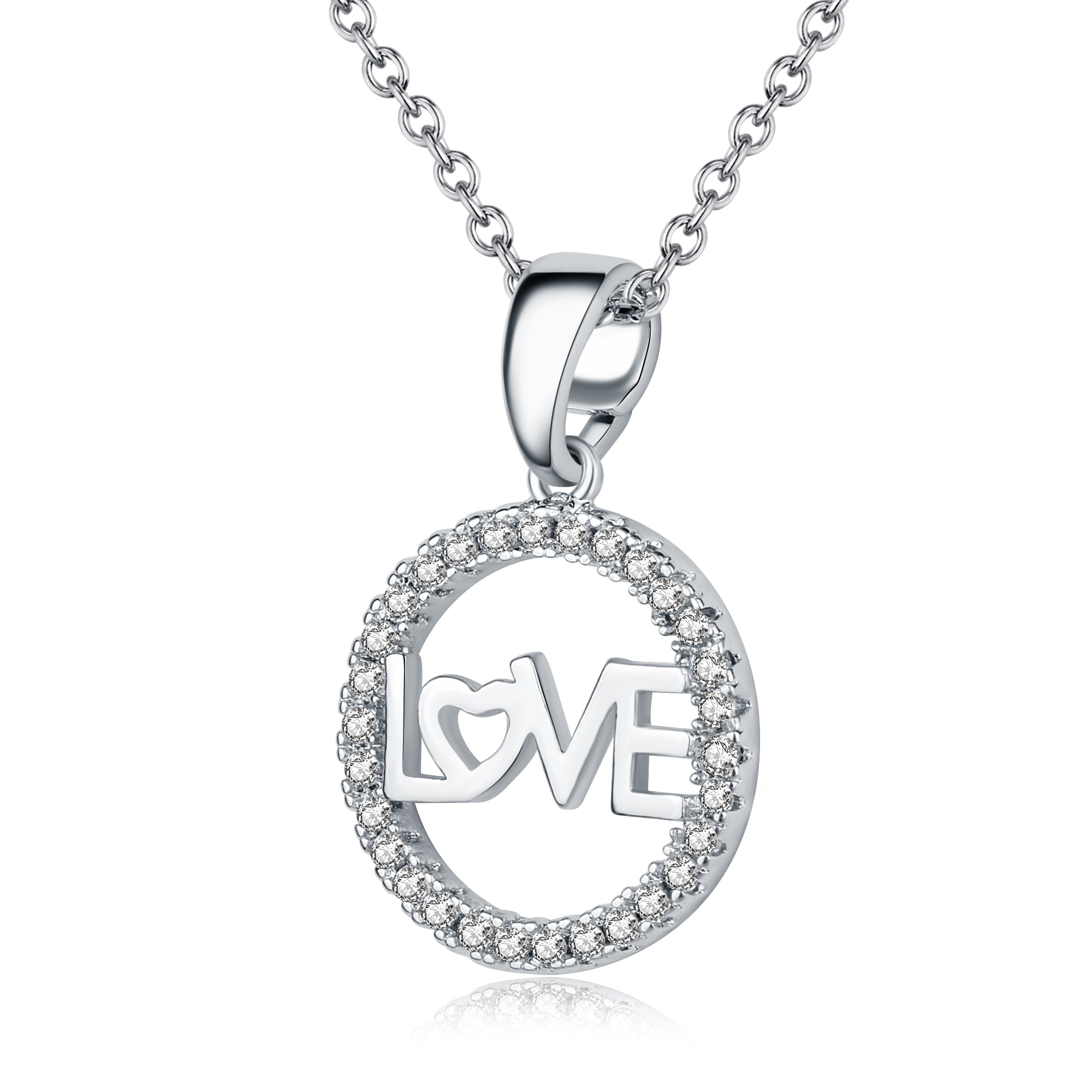 Love sale crystal necklace