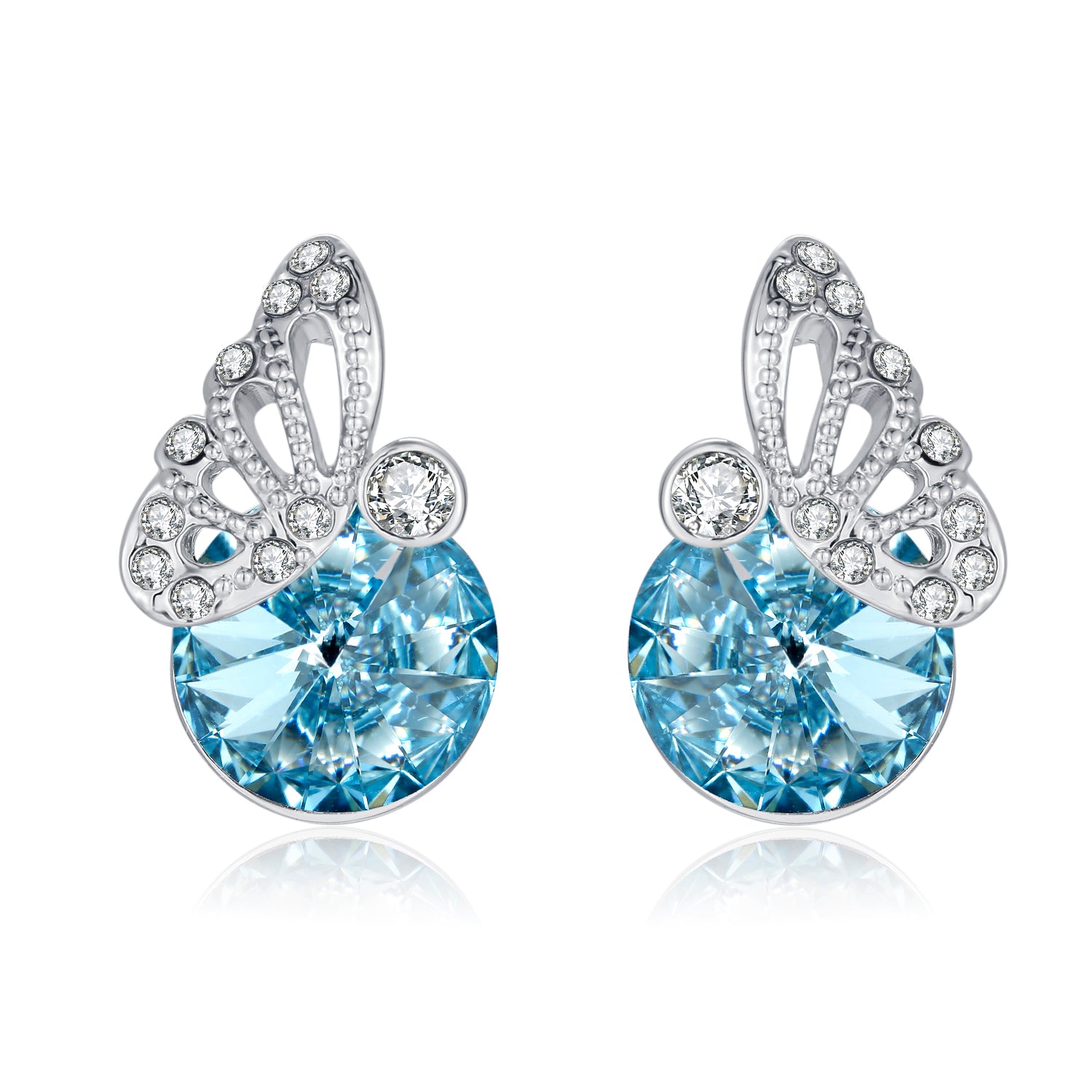 Sparkling Butterfly Swarovski Crystal S925 Earrings